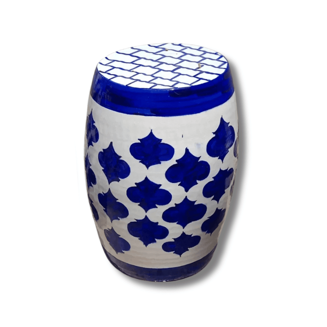 Patchwork Blue Stool